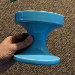 Baby blue candle holder